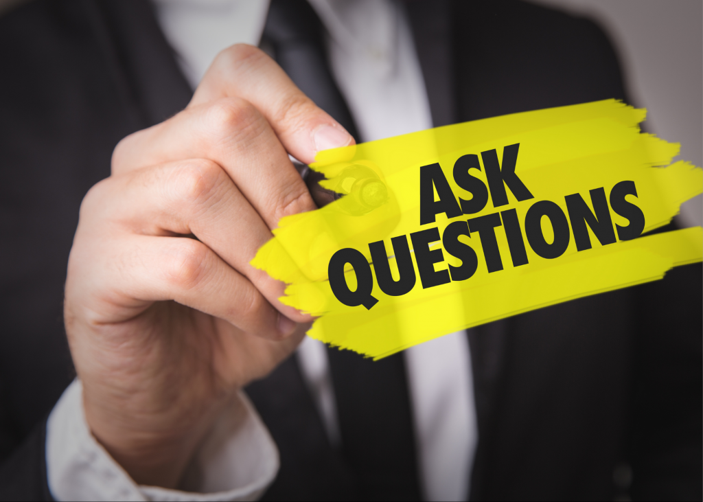 ask questions to find an executive coach