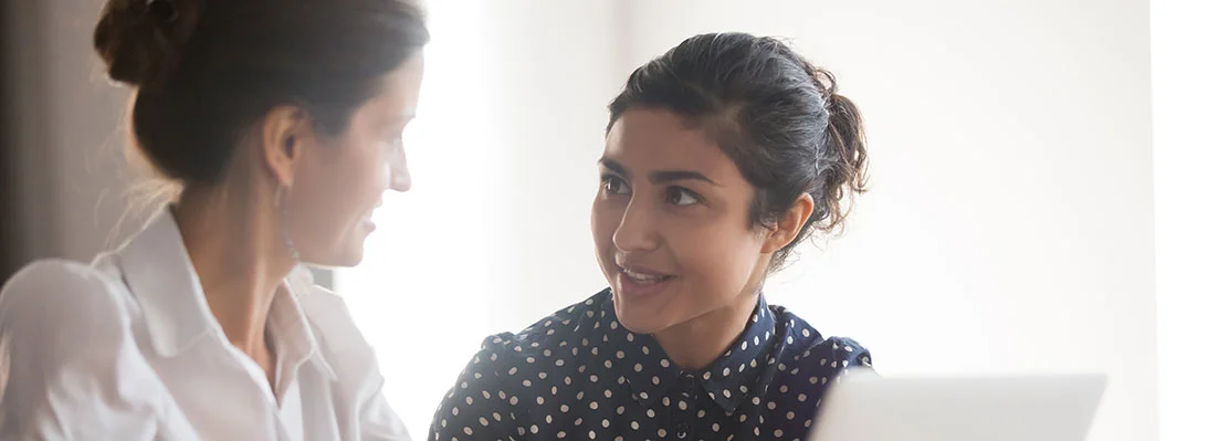 onboarding Onboarding at Crosworks young woman working with a mentor