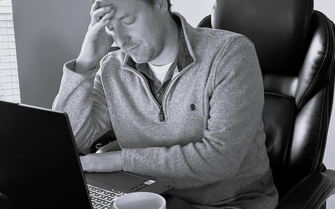 feeling safe at work during a heavy workload using a laptop